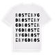 White t-shirt med Bostebygd ordlek t-shirt