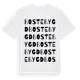 White t-shirt med Bostebygd ordlek t-shirt