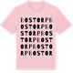 Pink Cotton t-shirt med Bostorp ordlek t-shirt