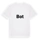White t-shirt med Bot fetstil t-shirt