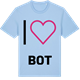Blue Soul t-shirt med Jag älskar Bot t-shirt stort tryck
