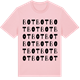 Pink Cotton t-shirt med Bot ordlek t-shirt
