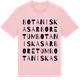 Pink Cotton t-shirt med Botaniskas arboretum ordlek t-shirt