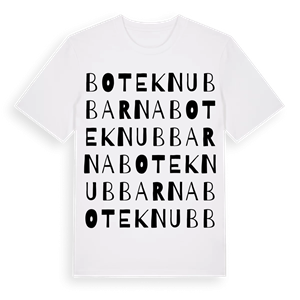 Boteknubbarna ordlek t-shirt – ekologisk bomull t-shirt från Pinshirt