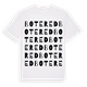 White t-shirt med Botered ordlek t-shirt