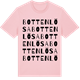 Pink Cotton t-shirt med Bottenlösa ordlek t-shirt