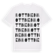White t-shirt med Bottnen ordlek t-shirt