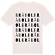 Vintage White t-shirt med Bråbol ordlek t-shirt