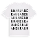 White t-shirt med Brabuane ordlek t-shirt