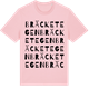 Pink Cotton t-shirt med Bräcketegen ordlek t-shirt