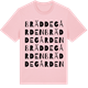 Pink Cotton t-shirt med Bräddegården ordlek t-shirt