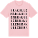 Pink Cotton t-shirt med Brakullen ordlek t-shirt