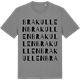Mid Heather Gray t-shirt med Brakullen ordlek t-shirt