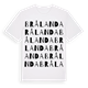 White t-shirt med Brålanda ordlek t-shirt