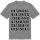 Mid Heather Gray t-shirt med Brämmesås ordlek t-shirt
