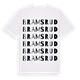White t-shirt med Bramsrud ordlek t-shirt
