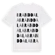 White t-shirt med Branddala ordlek t-shirt