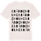 Vintage White t-shirt med Brände holme ordlek t-shirt