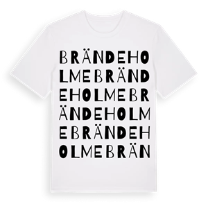 Brände holme ordlek t-shirt – ekologisk bomull t-shirt från Pinshirt