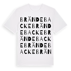Brändebacke ordlek t-shirt – ekologisk bomull t-shirt från Pinshirt