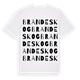 White t-shirt med Brandeskog ordlek t-shirt