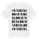 White t-shirt med Brändeskog ordlek t-shirt