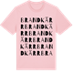 Pink Cotton t-shirt med Brandkärr ordlek t-shirt