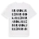 White t-shirt med Brandkullen ordlek t-shirt