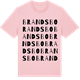 Pink Cotton t-shirt med Brandsbo ordlek t-shirt