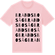 Pink Cotton t-shirt med Brandsbo såg ordlek t-shirt