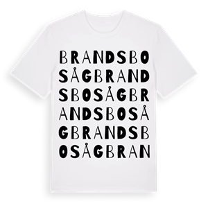 Brandsbo såg ordlek t-shirt – ekologisk bomull t-shirt från Pinshirt