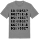 Mid Heather Gray t-shirt med Brandsbygget ordlek t-shirt
