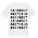 Brandsbygget ordlek t-shirt