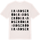 Vintage White t-shirt med Brandseröd ordlek t-shirt
