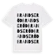 White t-shirt med Brandseröd ordlek t-shirt