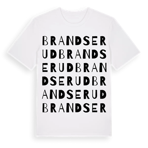 Brandserud ordlek t-shirt – ekologisk bomull t-shirt från Pinshirt