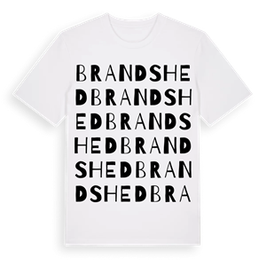 Brandshed ordlek t-shirt – ekologisk bomull t-shirt från Pinshirt