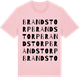 Pink Cotton t-shirt med Brandstorp ordlek t-shirt