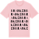 Pink Cotton t-shirt med Branken ordlek t-shirt