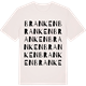Vintage White t-shirt med Branken ordlek t-shirt