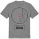 Mid Heather Gray t-shirt med Bränna t-shirt