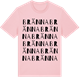 Pink Cotton t-shirt med Bränna ordlek t-shirt