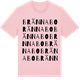 Pink Cotton t-shirt med Brännabo ordlek t-shirt