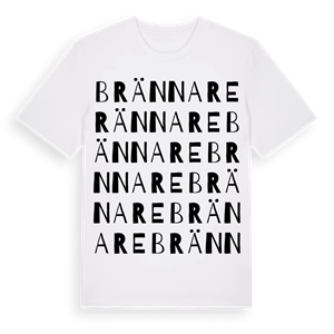 Brännare ordlek t-shirt – ekologisk bomull t-shirt från Pinshirt
