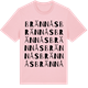 Pink Cotton t-shirt med Brännås ordlek t-shirt