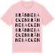 Pink Cotton t-shirt med Brännebacken ordlek t-shirt