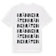 White t-shirt med Brännebråten ordlek t-shirt