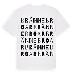 Brännebroar ordlek t-shirt – ekologisk bomull t-shirt från Pinshirt