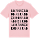 Pink Cotton t-shirt med Brännebrona ordlek t-shirt
