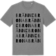 Mid Heather Gray t-shirt med Brännebrona ordlek t-shirt